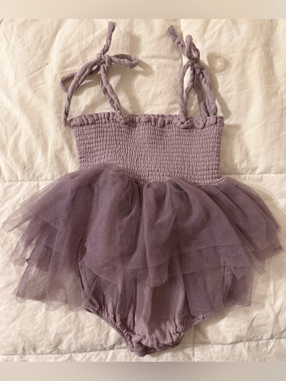 Angel Dear Dusty Lavender Baby Romper